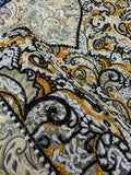 Exclusive Emirati Mukhawar Fabric – Hand Beaded Neck & Sleeves (Unstitched)