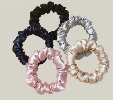 Satin Scrunchies – Neutral Set