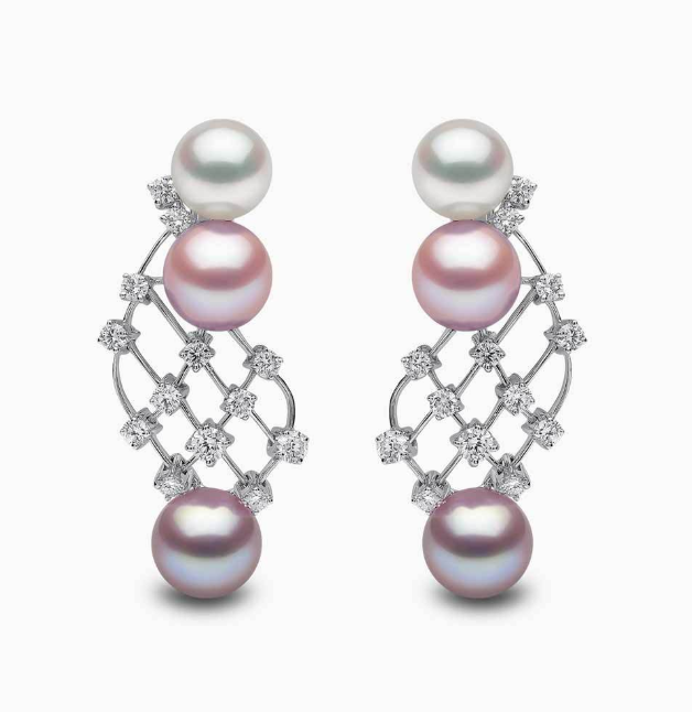 أقراط لؤلؤ متدلية بالزركون | Pearl & Zircon Drop Earrings