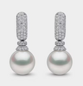 أقراط لؤلؤ متدلية بالزركون | Pearl & Zircon Drop Earrings