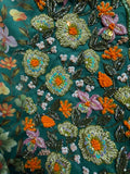 Emirati Mukhawar Fabric – Hand Beaded Neck & Sleeves (Unstitched)